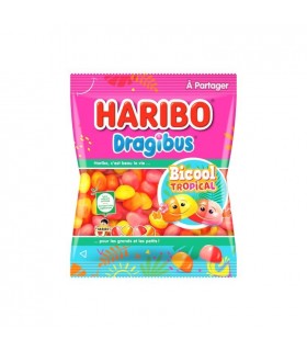 FR - Haribo Dragibus Bi-Cool Tropical sweets 250 gr