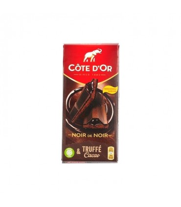 Cote d'Or black tablet with cocoa truffle 190 gr