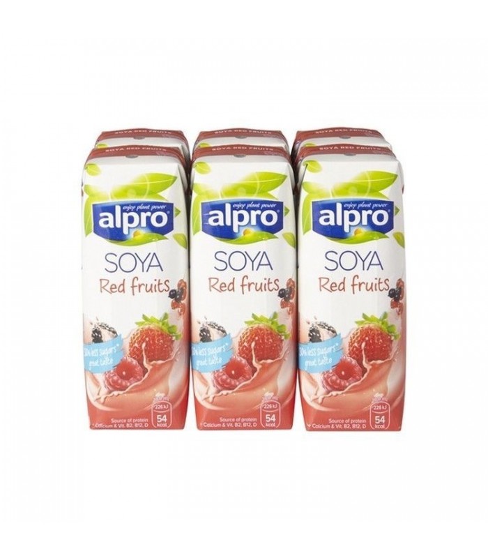Alpro soya drink fruits rouges brique 6x25cl - CHOCKIES