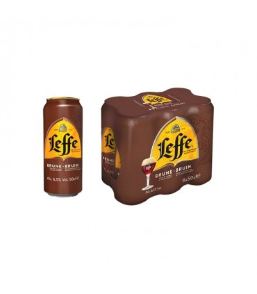 Leffe brown can 6,5% 6x 50 cl