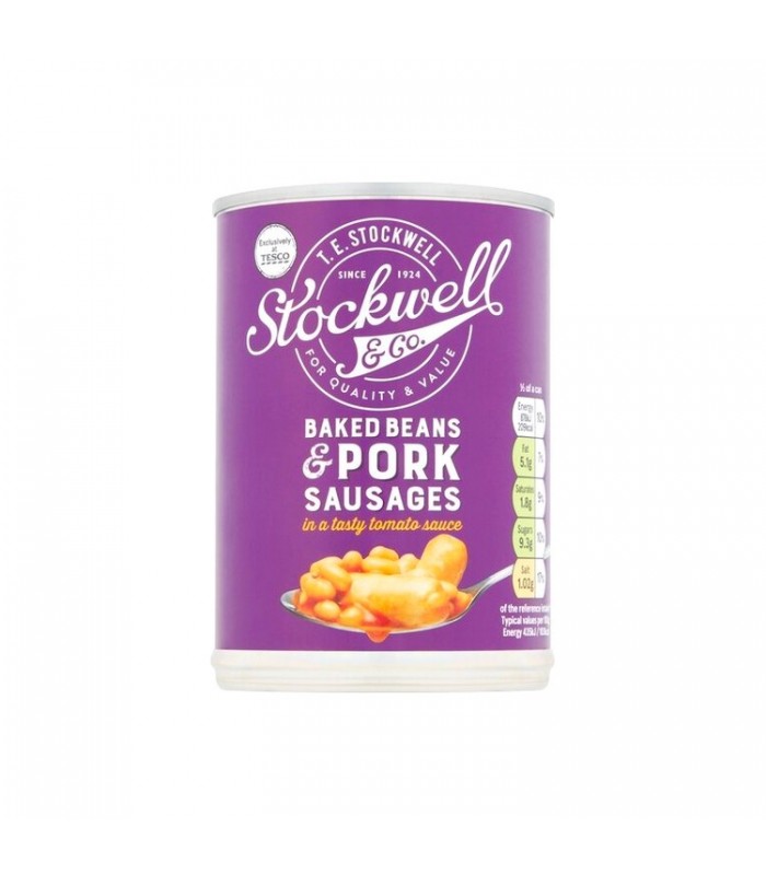 Stockwell & Co baked bean in tomato sauce pork sausage 405 gr