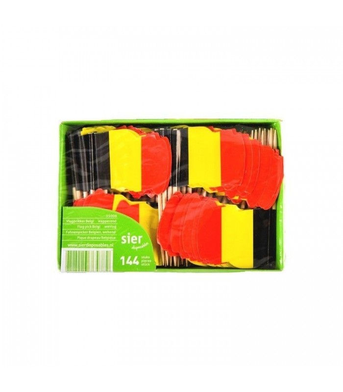 Sier pics (cure-dents) drapeau belge 144 pcs Chockies