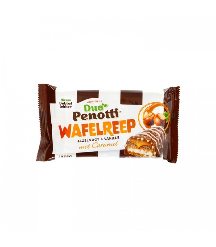 Penotti Duo hazelnut vanilla caramel wafer 4x 36 gr