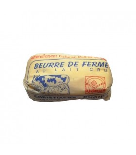 Beurre de ferme au lait cru salé 250 gr Chockies belge