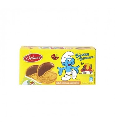 Delacre Smurfs milk chocolate biscuits 150gr CHOCKIES