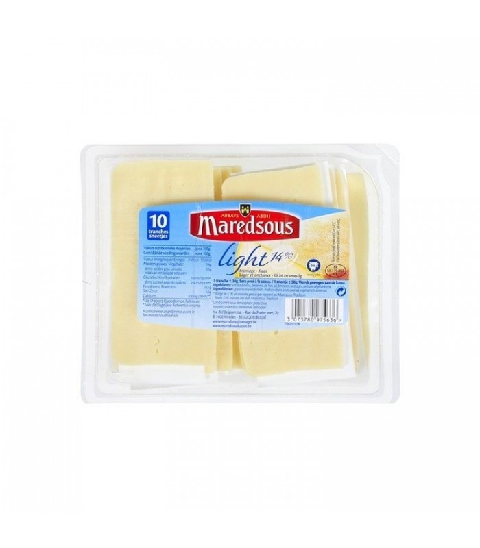 Maredsous fromage light 14% 10 tranches 300 gr CHOCKIES