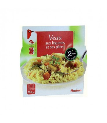 Auchan Veal with vegetables and pasta 300 gr