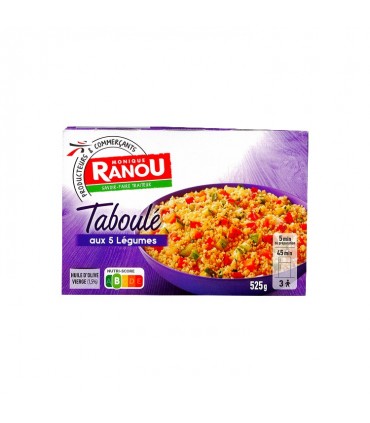 Monique Ranou Taboulé aux 5 légumes 3 portions 525 gr