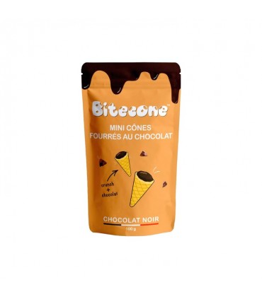 Bitecone mini cônes fourrés chocolat noir 100 gr