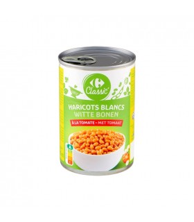 Carrefour Classic haricots blancs sauce tomate 400 gr