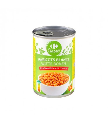 Carrefour Classic haricots blancs sauce tomate 400 gr