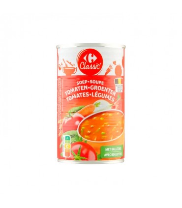 Carrefour Klassieke soep tomaat groenten gehaktballetjes 460 ml