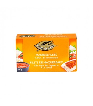 Feuille d'Or mackerel with onion and tomato sauce MSC 125 gr