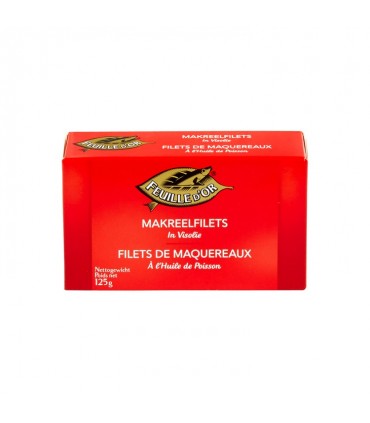 Mackerel Feuille d'Or with MSC fish oil 125 gr