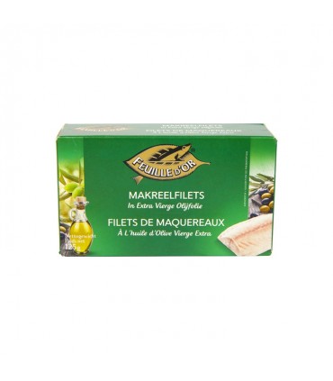 Feuille d'Or maquereau huile olives extra vierge MSC 125 gr