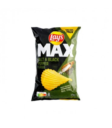 Lay's Chips Max zout en zwarte peper XL-pak 275 gr