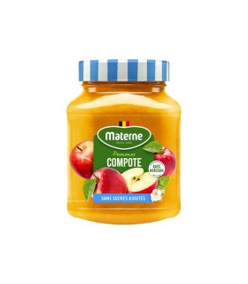 Materne compote pommes morceaux sans sucre ajouté 350 gr