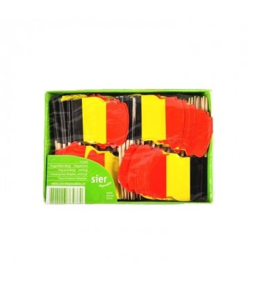 Sier pics (cure-dents) drapeau belge 500 pcs