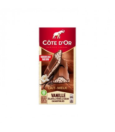 Côte d'Or chocolate bar milk vanilla cocoa nibs 192 gr