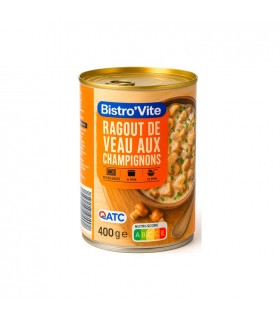 A - Bistro'Vite ragoût de veau aux champignons 400 gr