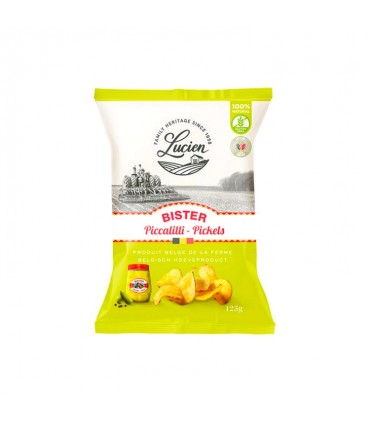 Lucien chips saveur piccalilli pickels Bister 125 gr