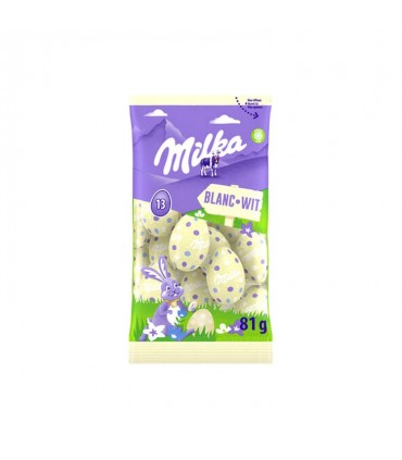 Milka 13 oeufs Pâques chocolat blanc 81 gr