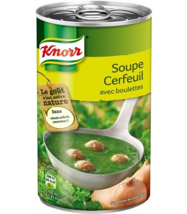 Knorr cerfeuil boulettes 515ml - soupe boite chockies