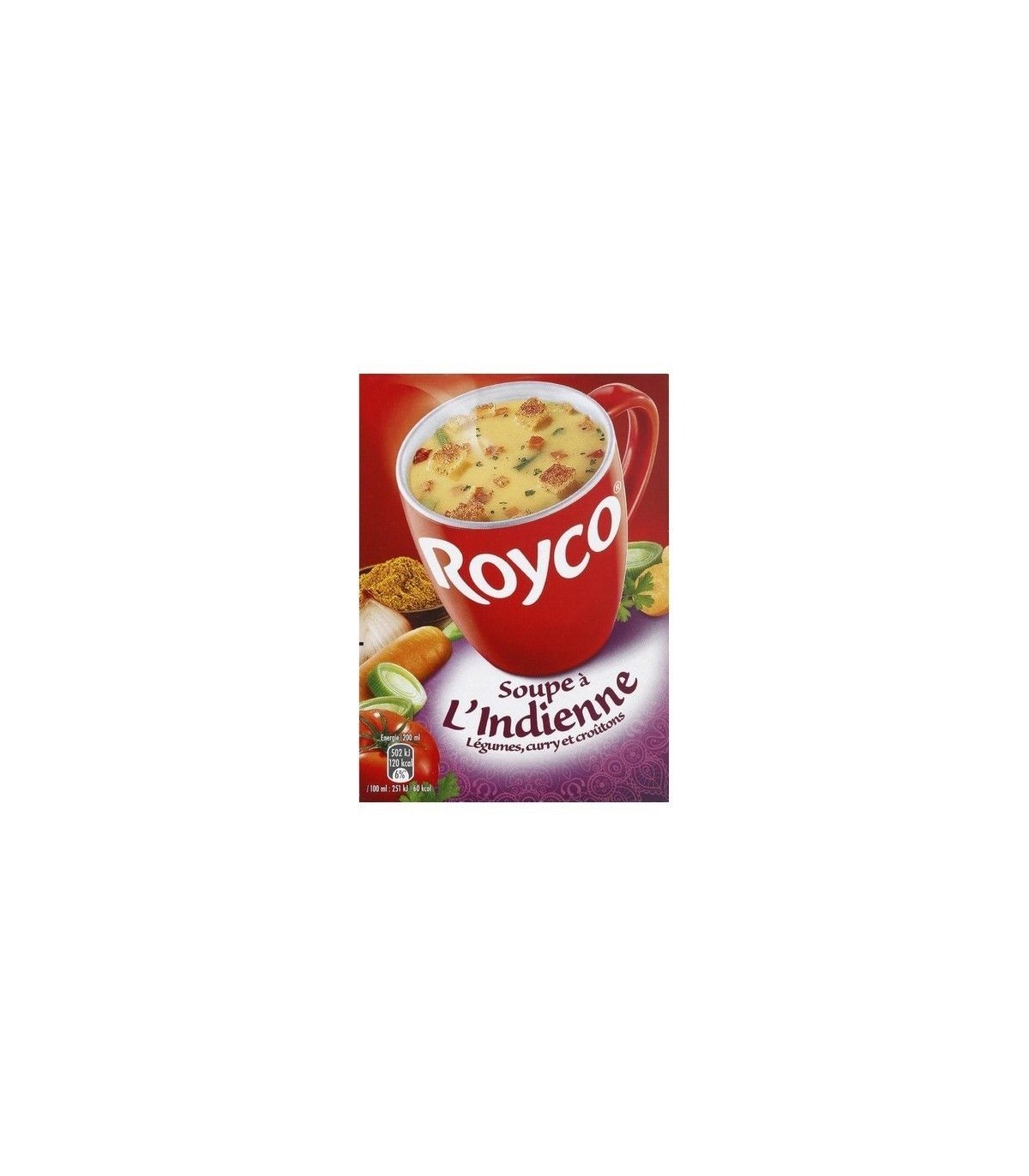 FR/ Royco soupe à l'Indienne 3 pc CHOCKIES instant