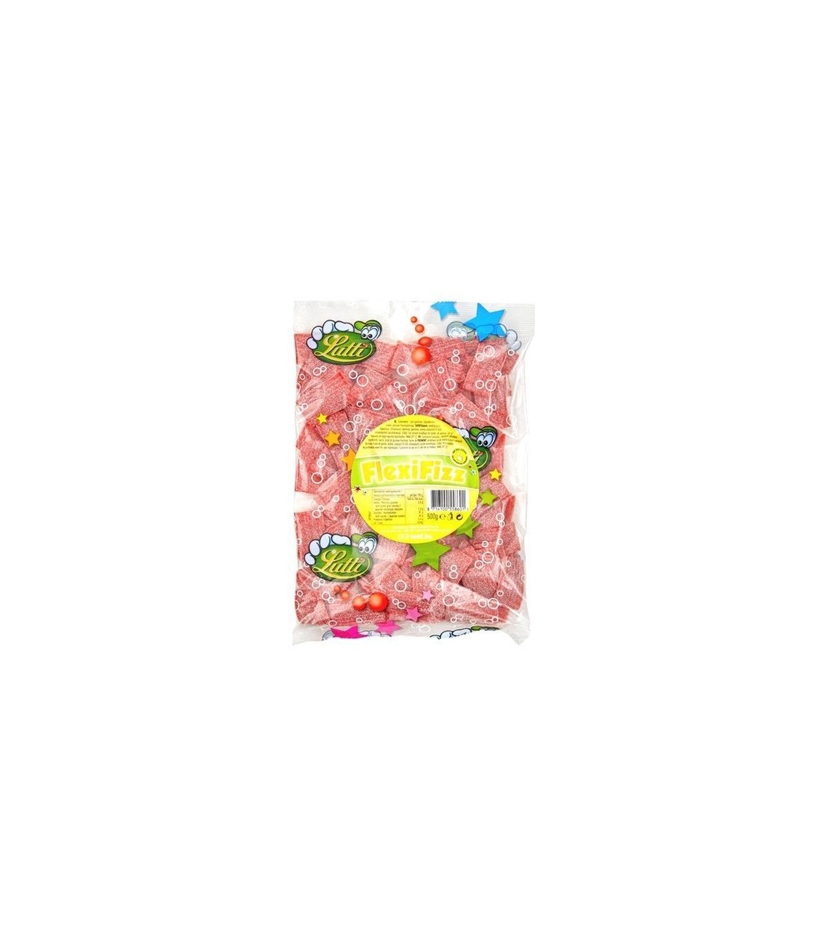 Bonbons Flexi-Fizz goût fraise LUTTI