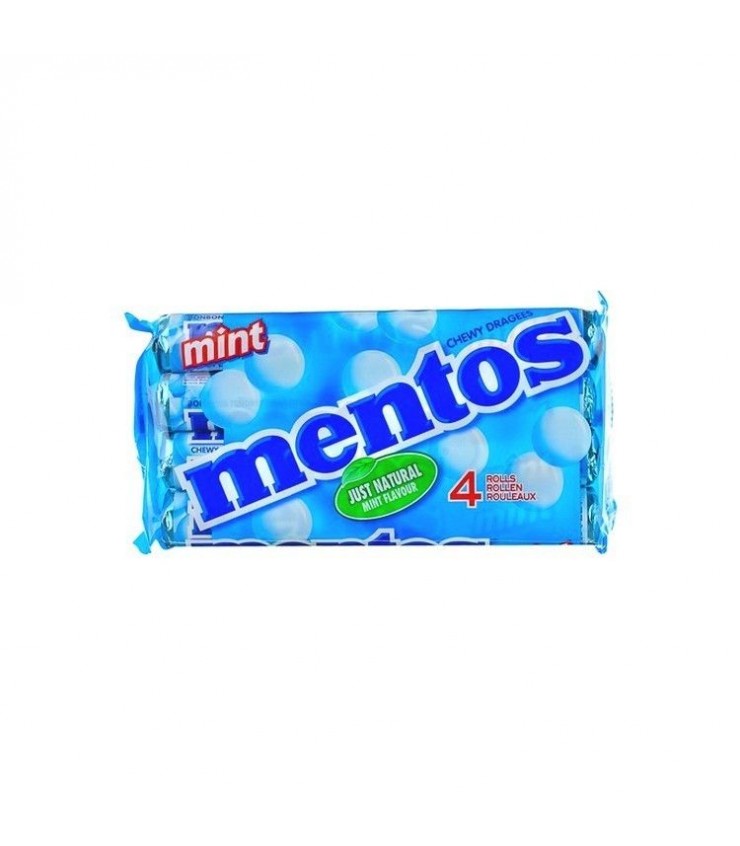 Mentos coated mint sweets 4 x 38 gr chockies belgium