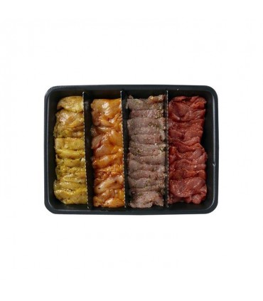 Marinated meat platter for stone cooking +/- 1,5 kg  - 1