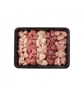 Assortiment de viandes mixtes pour fondue +/- 1,5 kg  - 1