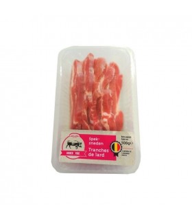 Slices of pork bacon