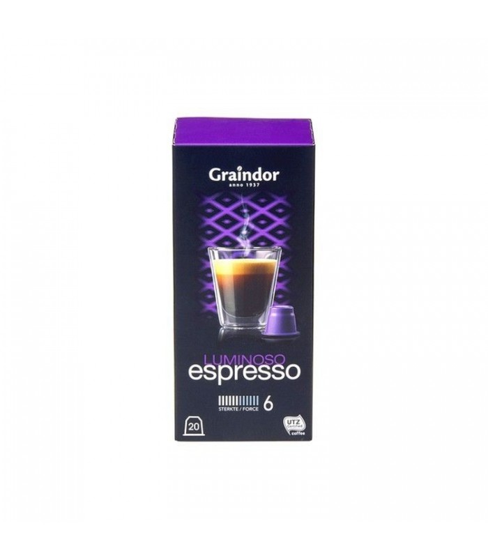 Graindor café Espresso Luminoso 20 capsules CHOCKIES