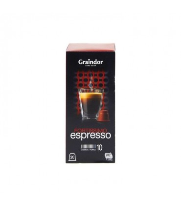 Graindor café Espresso Fortissimo 20 capsules CHOCKIES