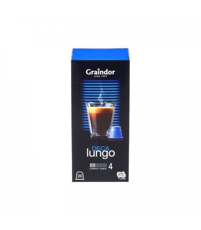 Graindor café Lungo Decaf 20 capsules CHOCKIES belgique