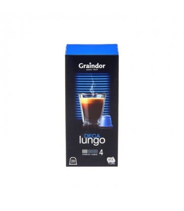 Graindor café Lungo Decaf 20 capsules CHOCKIES belgique