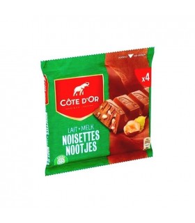 Côte d'Or bâton lait morceaux noisettes 4x 45 gr CHOCKI