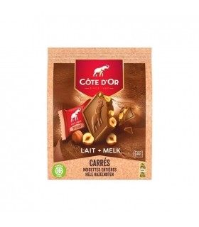 Chocolat au lait noisettes entières COTE D'OR : Le paquet de 10 carrés -  200 g à Prix Carrefour
