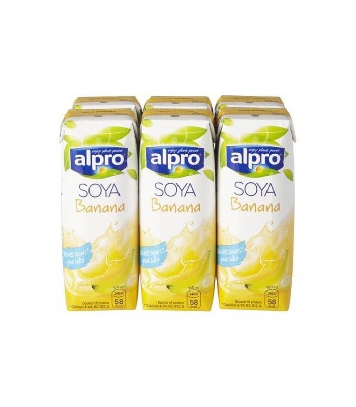 Alpro soya drink bananes (brique) 6x25cl - CHOCKIES