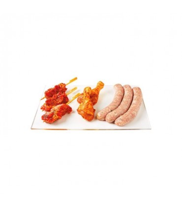 Barbecue tray 3 for 6 persons