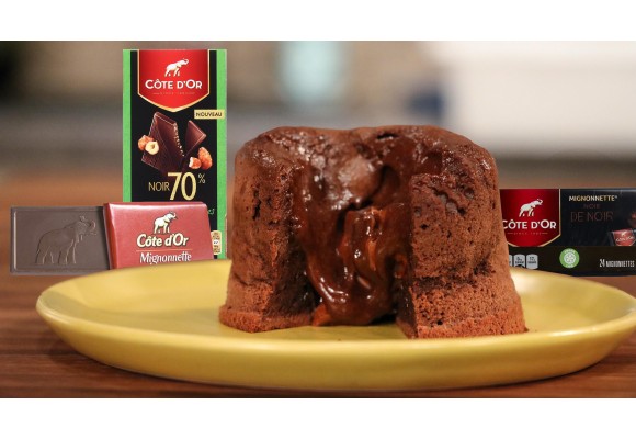 Recette de fondant au Chocolat Côte d'Or (au choix : Lait, Noir ou Arômes variés)