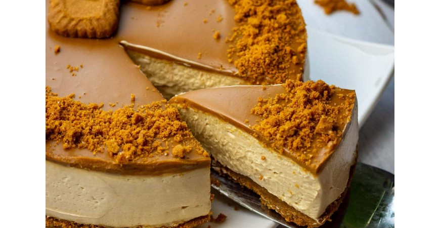 Zo maak je makkelijk een romige speculoos Biscoff taart zonder oven